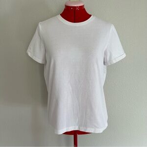 LIME White Short Sleeve T-Shirt Size Medium